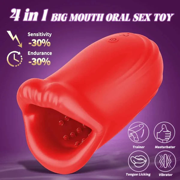 App-gesteuerter Oral Masturbator Penistrainer Blowjob mit 9 Vibrationsstufen