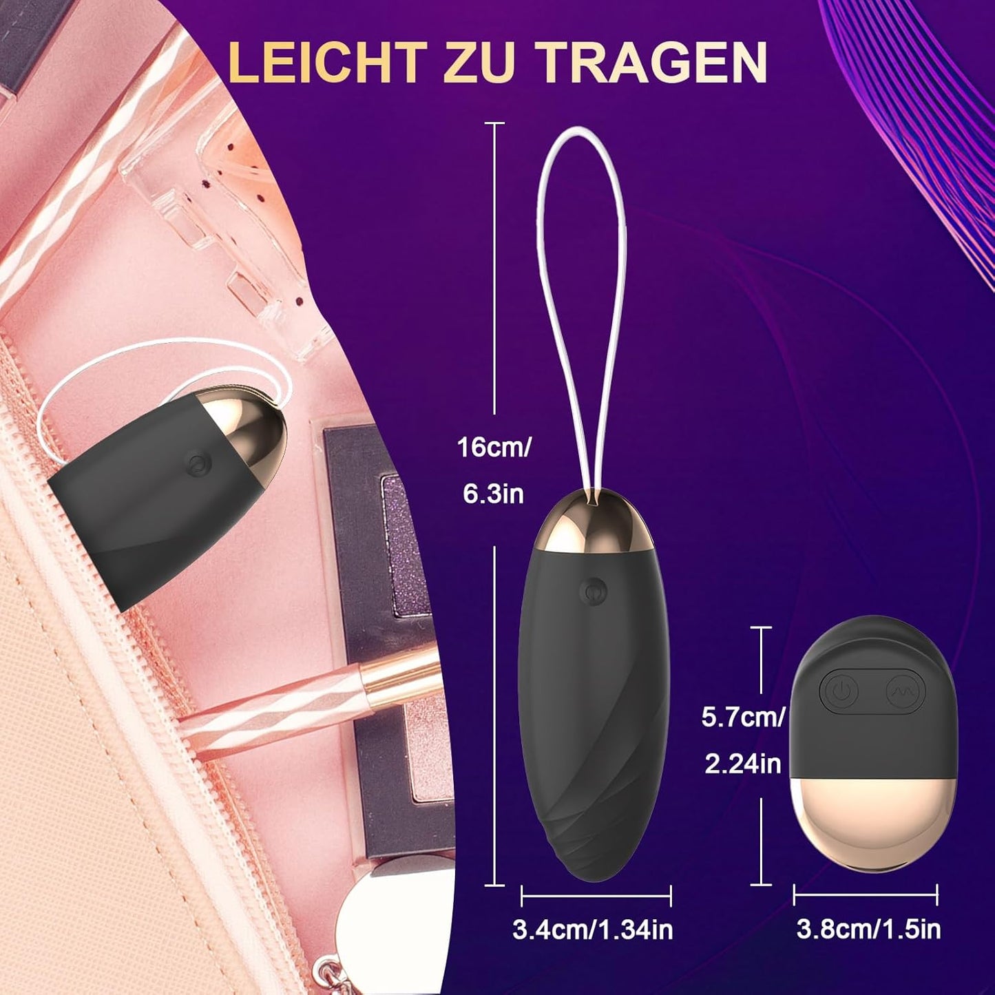 Liebeskugeln Bullet Vibratoren G-Punkt & Klitoris Stimulator mit 10 Starke Vibrationsmodi