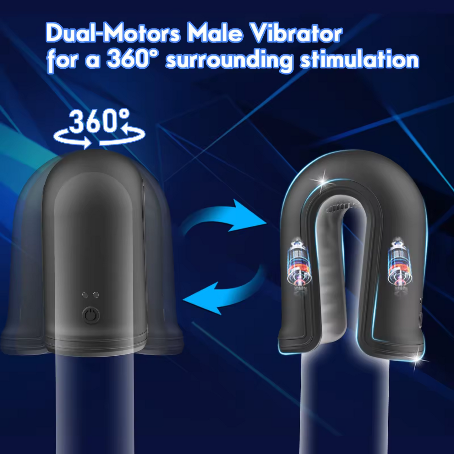 Bite Penistrainer Vibrator Eicheltrainer mit 10 Beiß und Vibrationsmodi