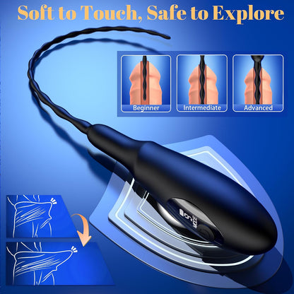 Penisplug Vibrator Harnröhrenstimulator Prostata Stimulator mit 9 Vibrationsmodi