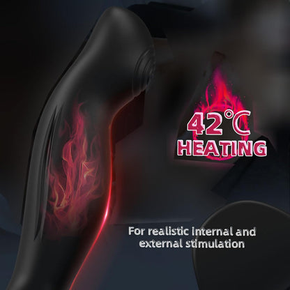 Prostata Massagegerät Analvibratoren Penisring mit 42℃ Heizmodus & 10 Vibrationsmodi