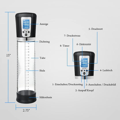 Automatische Penis Vakuumpumpe mit 4 Saugintensitäten