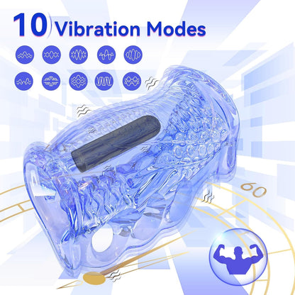 Elektrischer Penistrainer Vibrator Stroker Blowjob mit 10 Vibrationsmodi