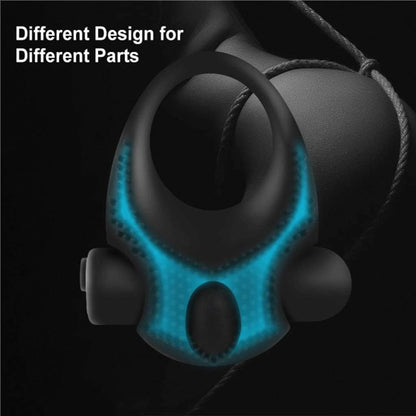 Vibrierender Penisringe Eicheltrainer Ejakulation mit 10 Geschwindigkeiten