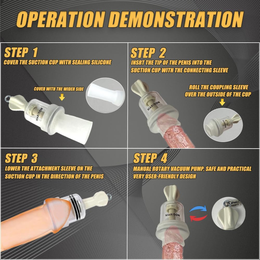Penispumpen Dehngerät Saugkraft Vakuumpumpe Erotik Erektionzhilfe Trainer Set