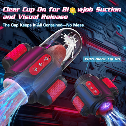 7 IN 1 Automatische Wassersprüh Rotations Vibrations Blowjob Penis Stroker Trainer