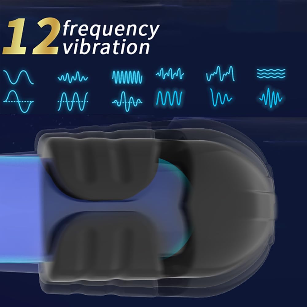 Elektro Schock Eichel Vibrator Penis Trainer Stimulator mit 12 Vibrationsmodi & 7 Stromschlag