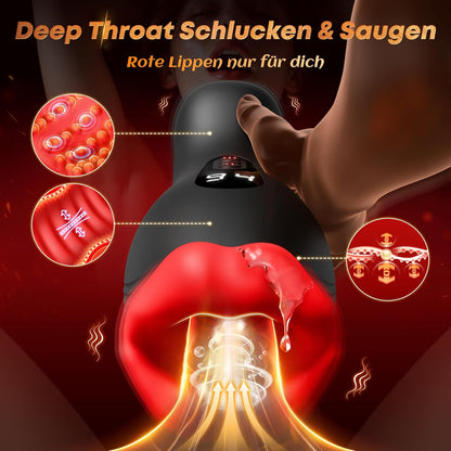 Dual-End Beads Stimulation Penistrainer Vibrator Masturbator mit 9 Vibrationen & 4 Wellenaugen