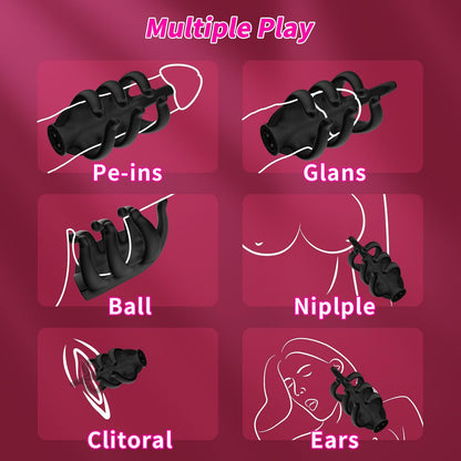 Finger-Like Penistrainer Glans Vibrator Stimulator mit 10 Vibrationsmodi
