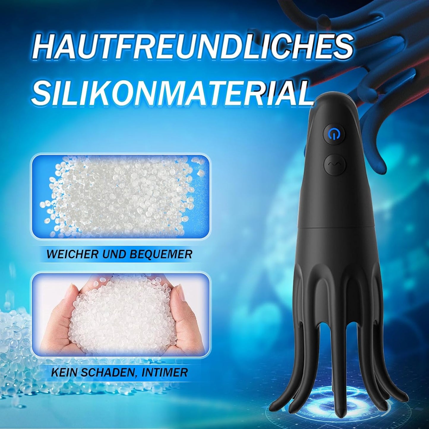 Elektro Schock Penis Trainer Vibrator mit 10 Vibrationsmodi & 6 Elektrostimulation