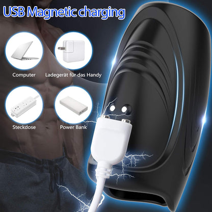 Elektrische Penis Trainer Vibrator Masturbator  mit 10 Vibrationsmodi & 40 ℃ Heizung