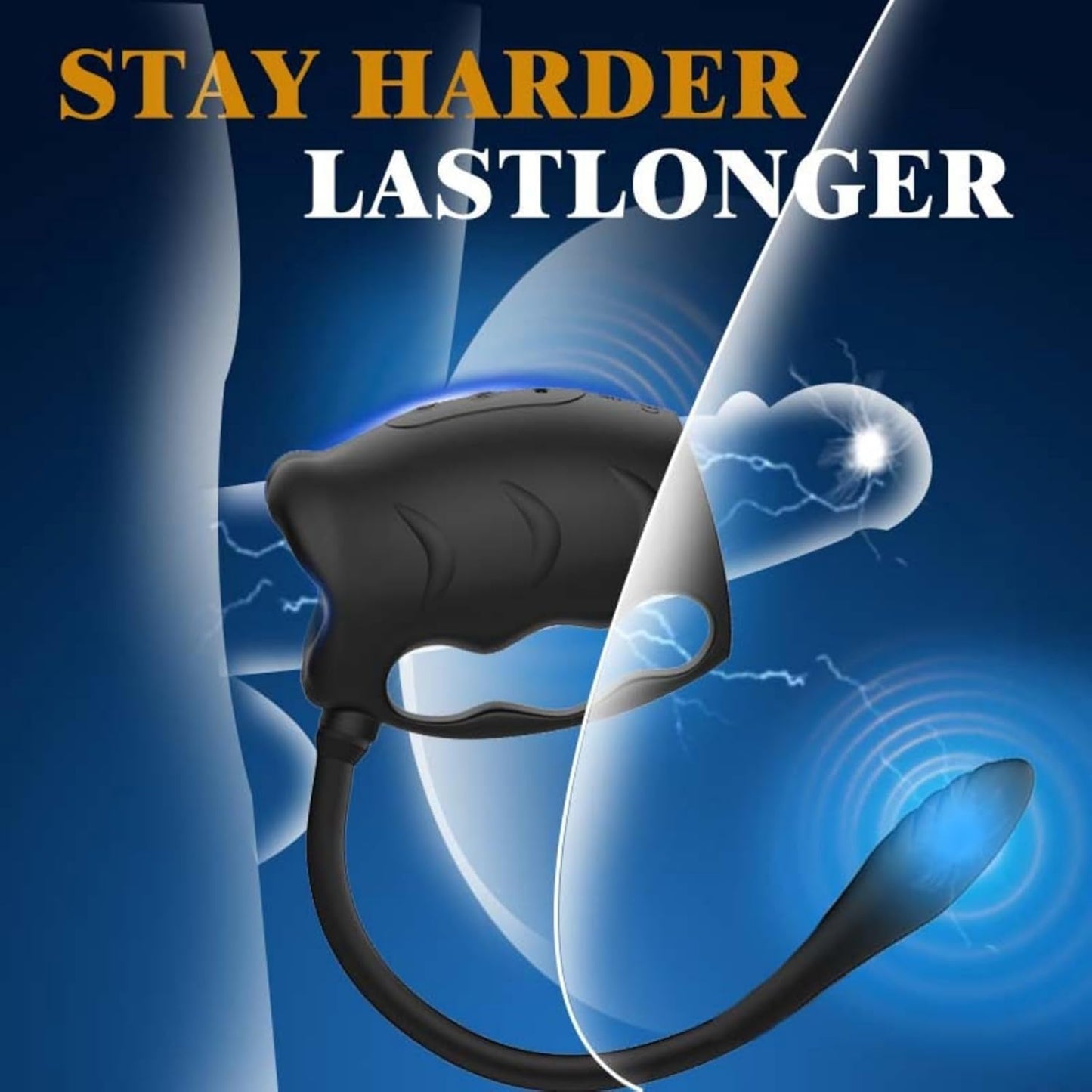 3 IN 1 Penistrainer Vibrator Stroker Masturbatoren mit 10 Vibrationsmodi & Anal Plug