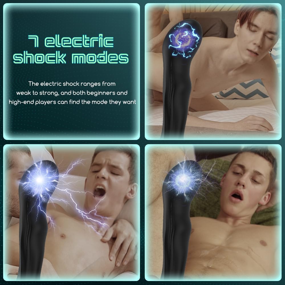 E-Stim Anal Prostata Vibrationsmassagegerät mit 7 Elektroschock und 8 Vibrationsmodi