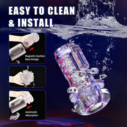 Automatischer Masturbator Penistrainer Stroker Blowjob mit 9 Stoß und Vibrationsmodi