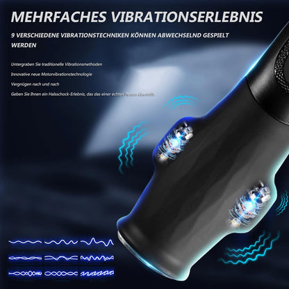 Elektrischer Masturbatorschale Blowjob Sex Machine mit 9 Vibrations & Saugfunktion