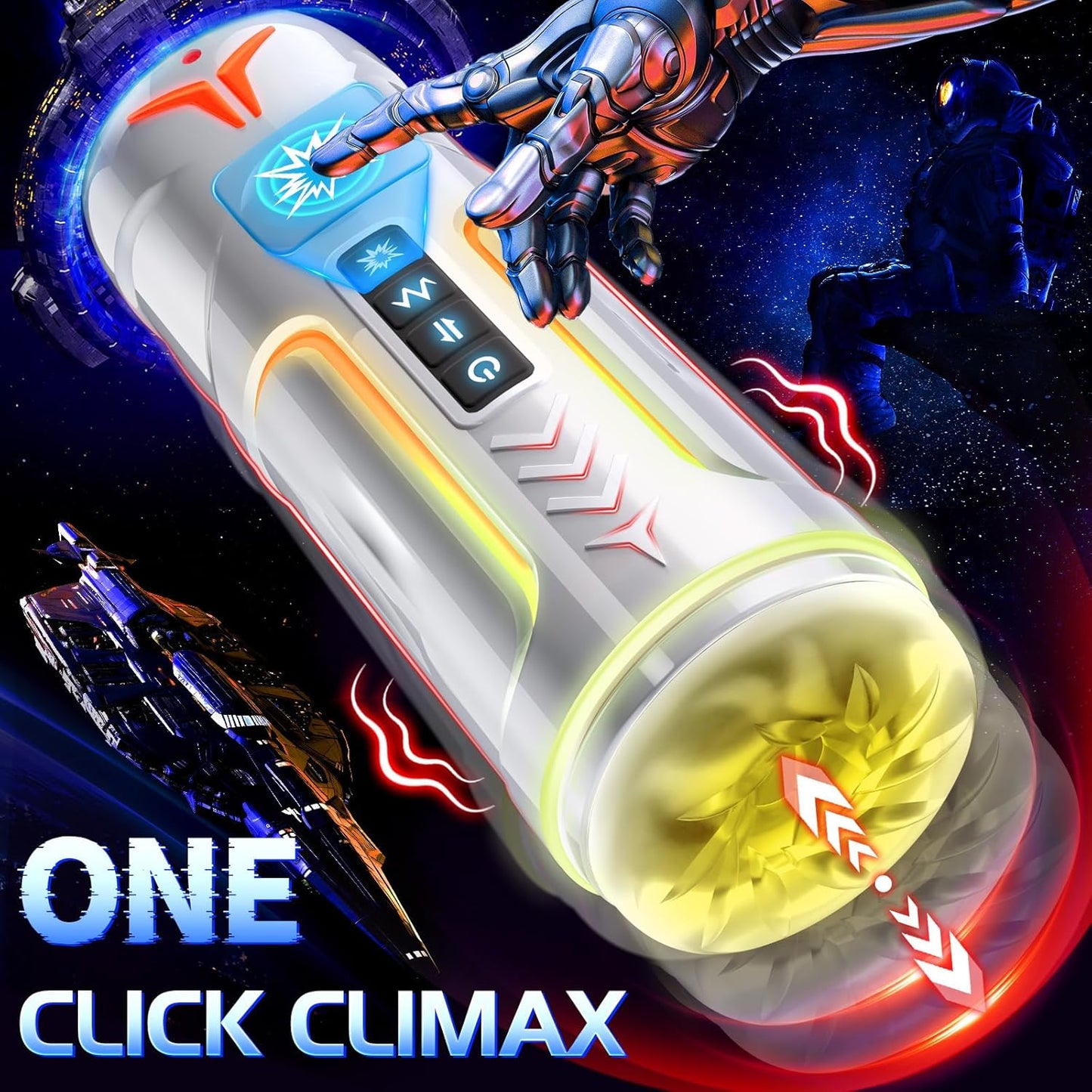 Automatische Masturbator Stroke Blowjob Maschine mit 5 Stoß und 5 Vibrationsmodi