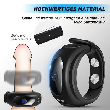 4 Größen Penisringe Cockring Vibrator mit 10 Kraftvolle Vibrationsmodi