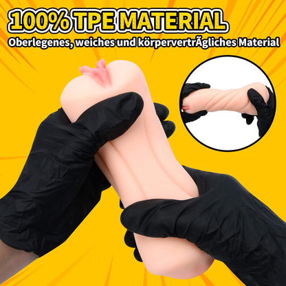 Doppelkanal Realistische Masturbator Taschenmuschi Pocket Pussy Stroker