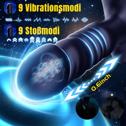 4 IN 1 Analvibrator Penisring Prostata Massagegerät mit 9 Schubmodi & 9 Vibrationsstufen