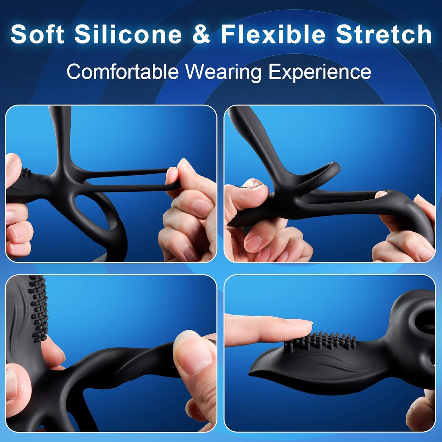 3 IN 1 Cockring Penis Trainer Vibrator Klitorisstimulator mit 10 Vibrationsmodi