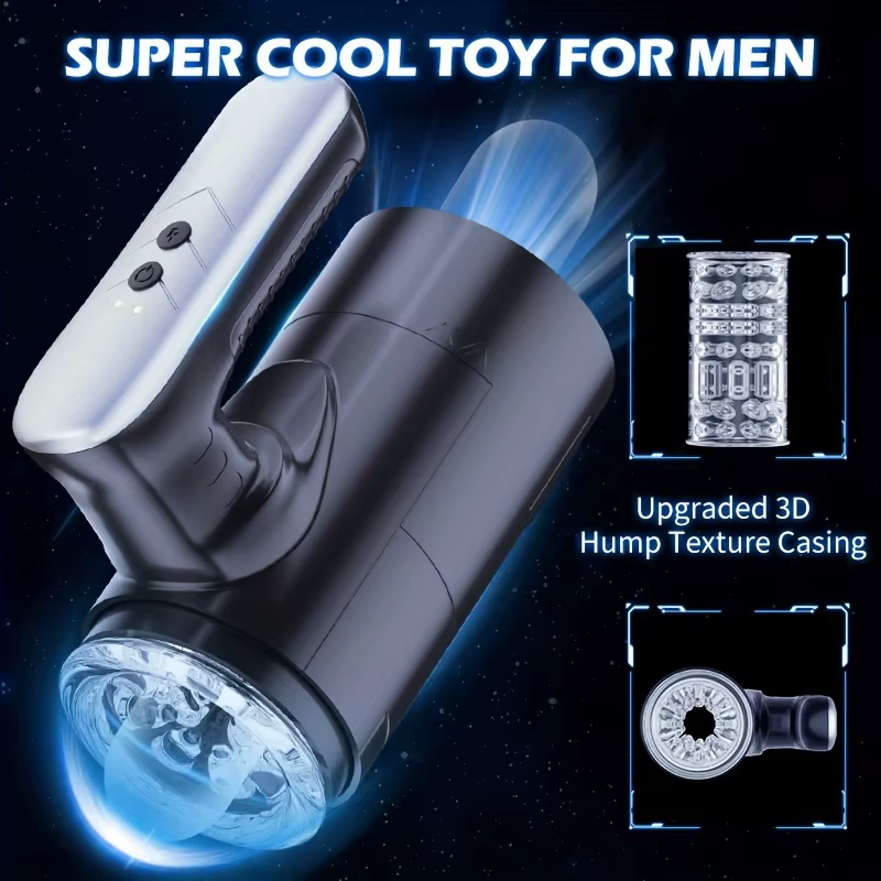 Elektrischer Masturbatoren Penis Trainer Blowjob mit 5 Teleskopmodi & 5 Rotationsmodi