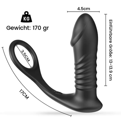 SIEG 3*10 Stoßen Vibrieren Eichel Prostata Vibrator Silikon