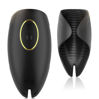 2 IN 1 Rippentunnel Masturbator Penis Trainer Vibrator mit 10 Vibrationsstufen