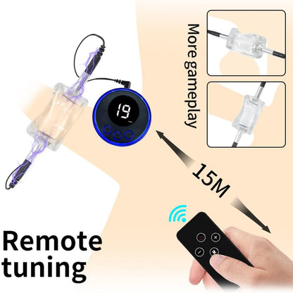 Elektro-Schock Penistrainer Cockring Stimulator mit Penis- und Hodenringen