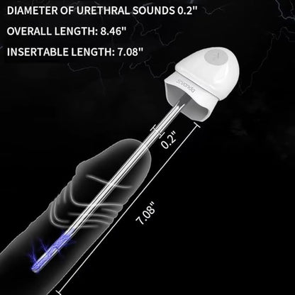 Elektrostimulations Penis Plug Vibrator Dilatator mit Harnröhren Katheter & 10 Vibrationsmodi