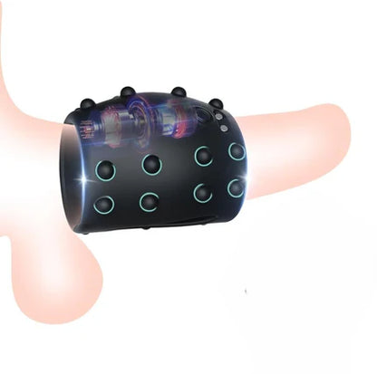 Penistrainer Cockring Vibrator Stimulator Penishülle mit 10 Vibrationsmodi
