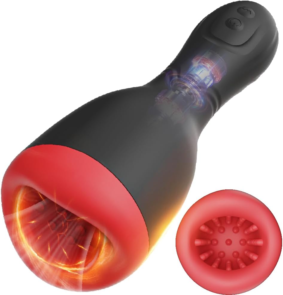 Elektrische Masturbatoren Penistrainer mit 6 Teleskopmodus und 10 Vibrationsmodi