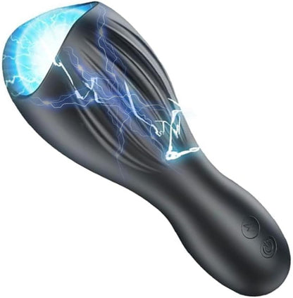 E-stim Penistrainer Eichel Vibrator Stimulator mit 10 Vibrationsmodi & 10 Elektroschocks