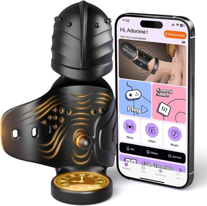 360° Umwickelter Penistrainer Vibrator Cockring mit 10 Schwing und 10 Vibrationsmodi