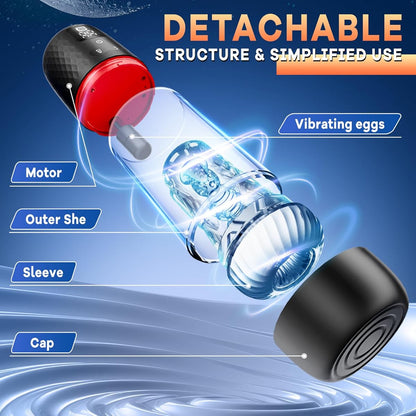 Intelligenter Masturbator PenisPumpe Stroker Blowjob mit 9 Saug und 9 Vibrationsmodi