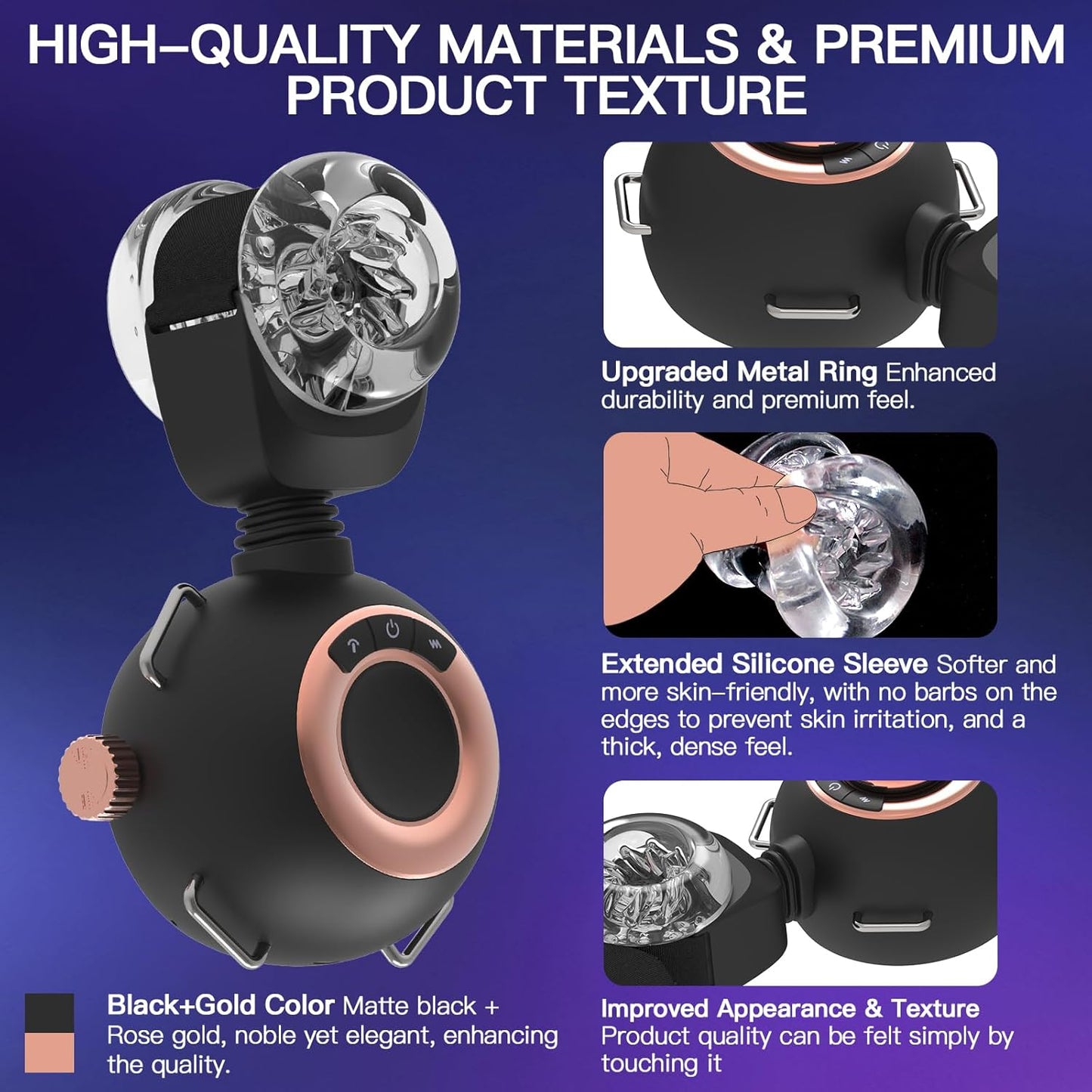 Strap-On Masturbator Sexmachine Stroker mit 9 Vibrationen & Schwingen & Stoßen