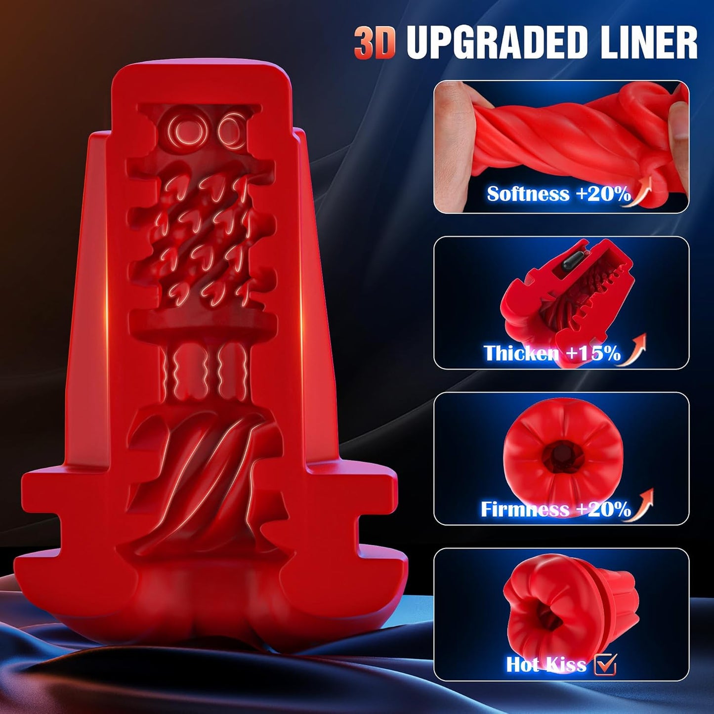 360° Umwickelter Penistrainer Stroker Blowjob Masturbator mit 9 Saug und Vibrationsmodi