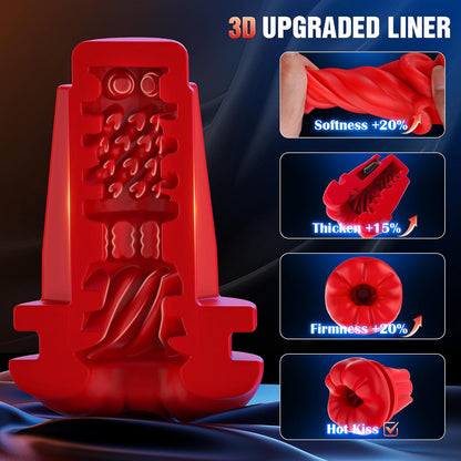 360° Umwickelter Penistrainer Stroker Blowjob Masturbator mit 9 Saug und Vibrationsmodi