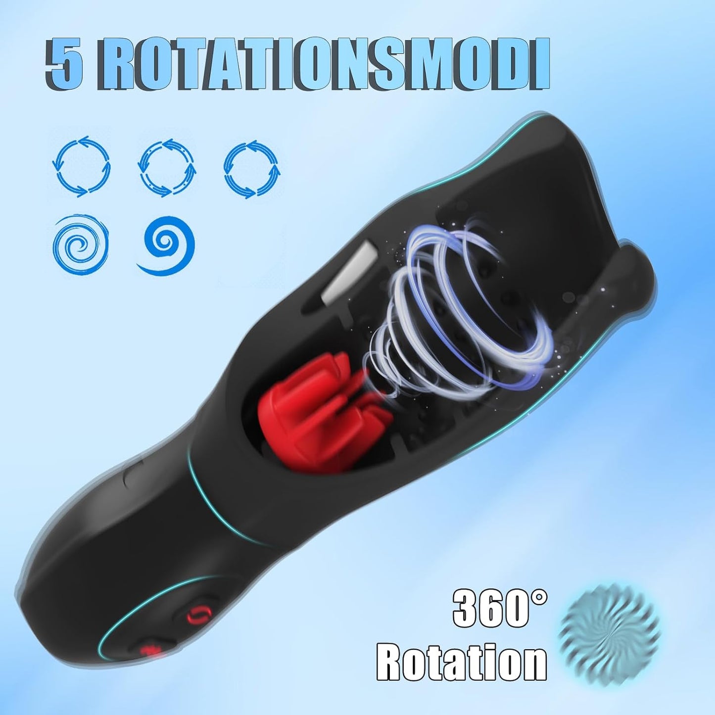 NEU Penis Vibrator Eichelvibrator Penistrainer mit 10 Vibrations und 5 Rotations