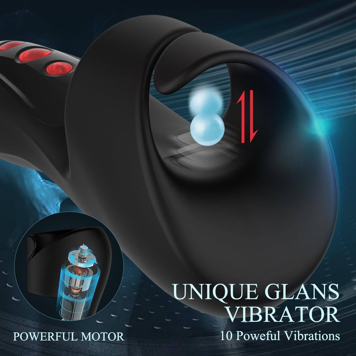 2 in 1 Elektrische Masturbatoren Penistrainer Vibratoren mit 9 Vibrationsmodi