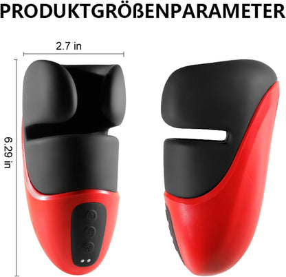 Elektrischer Penistrainer Masturbieren mit 10 Frequenz-Klemmvibration & Frequenz-Kopfvibration