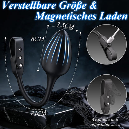 Prostata-Massagegeräte Analvibratoren Stimulator Cock Ring mit 9 Vibrationsmodi