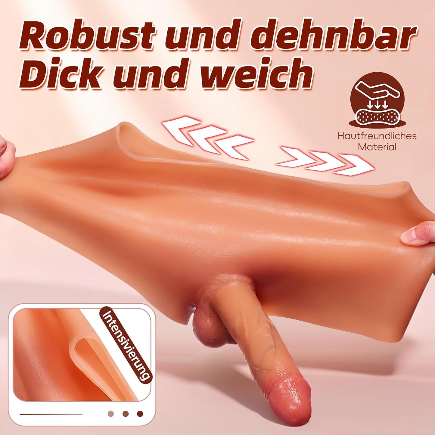 Realistischer Strap on Umschnall Dildo Sex Spielzeug Strapon Massivem Penis mit Harness