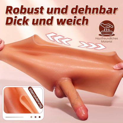 Realistischer Strap on Umschnall Dildo Sex Spielzeug Strapon Massivem Penis mit Harness