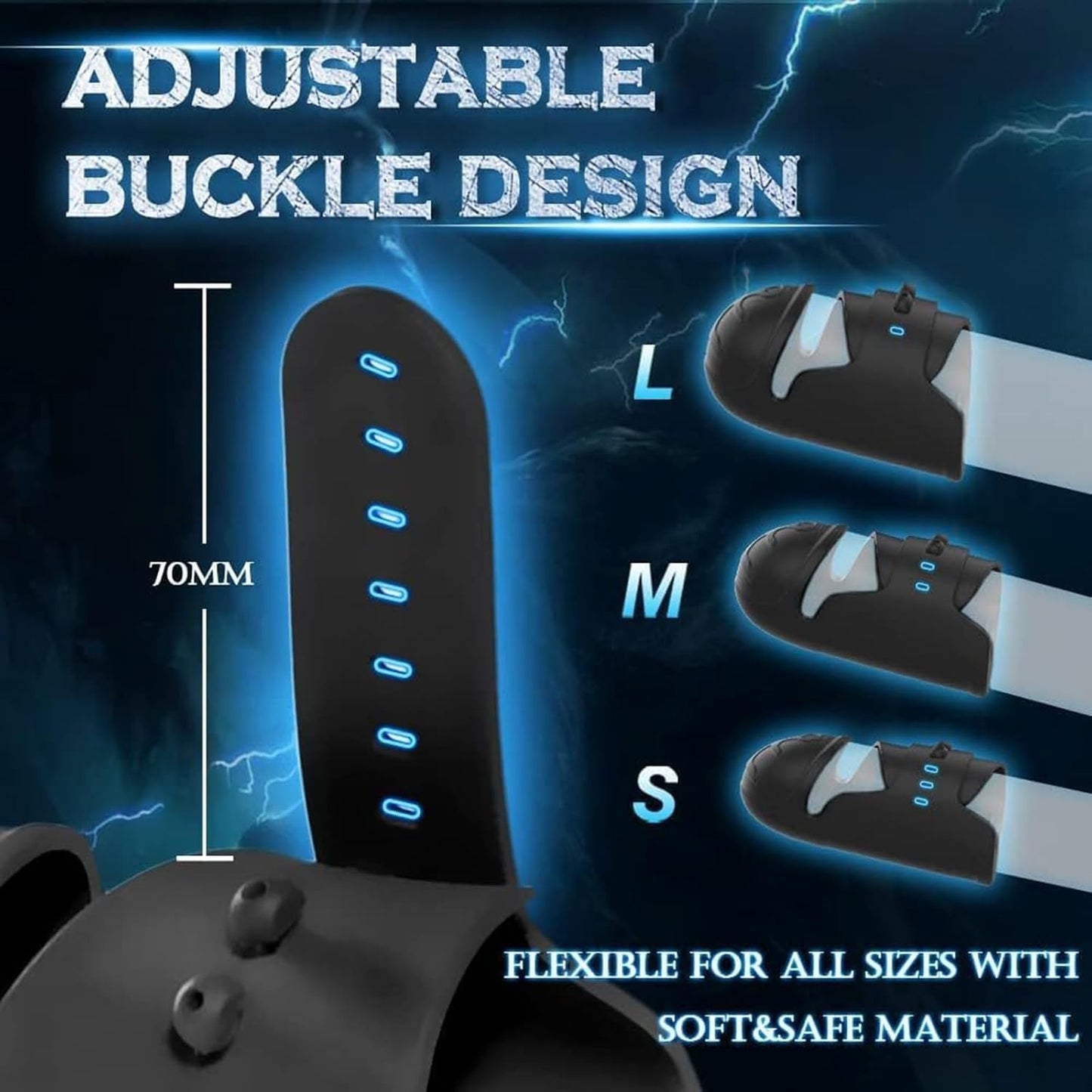 Einstellbarer Elektrische Penis Vibrator Eichelstimulator mit 10 Vibrationsmodi