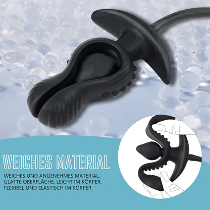 Aufblasbar Analvibrator Blumen Buttplug Prostata Stimulator