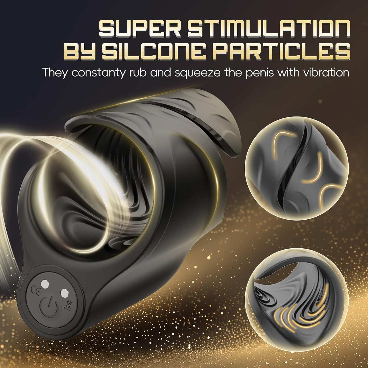 3 IN 1 Elektrischer Penistrainer Eichelstimulator Masturbator mit 10 Vibrationsmodi