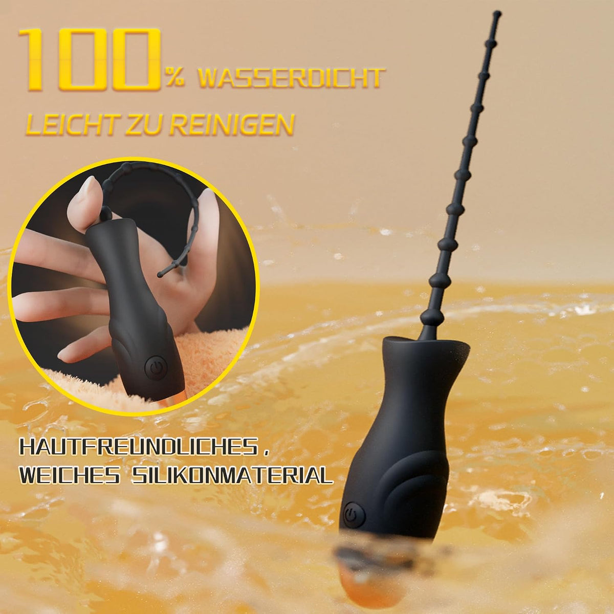 Harnröhrenvibrator Penis Plug Penis Vibrator Masturbieren mit 10 Vibrationmodi