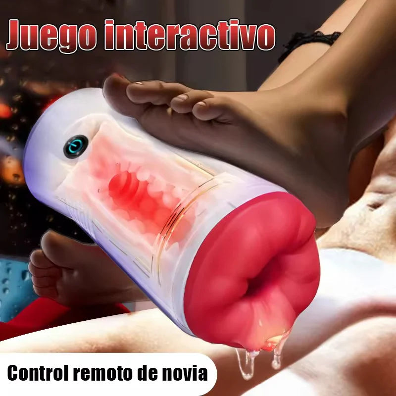 App-gesteuerte Realistische Masturbator Blowjob Maschine mit 9 Vibrationsmodi