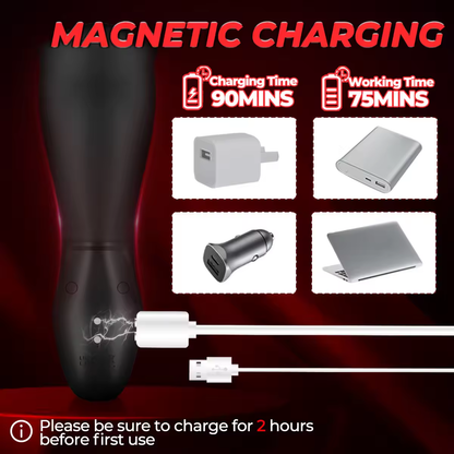 2 in 1 Elektrischer Penis Trainer Eichel Stimulator mit 10 Vibrations und 5 Rotations