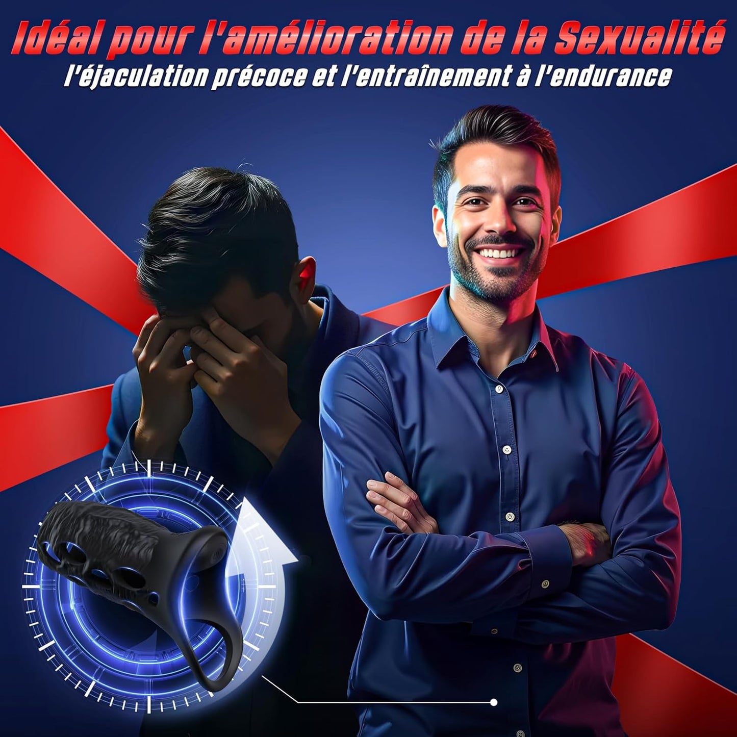 APP Fernbedienung Penisring Penis Trainer Vibratoren mit 10 Intensive Vibrationsmodi